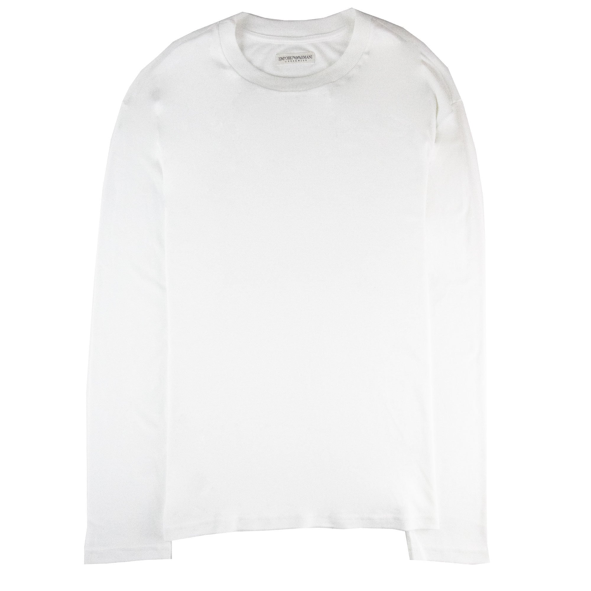 Emporio Armani Embroidered Back Logo L/s T Shirt White