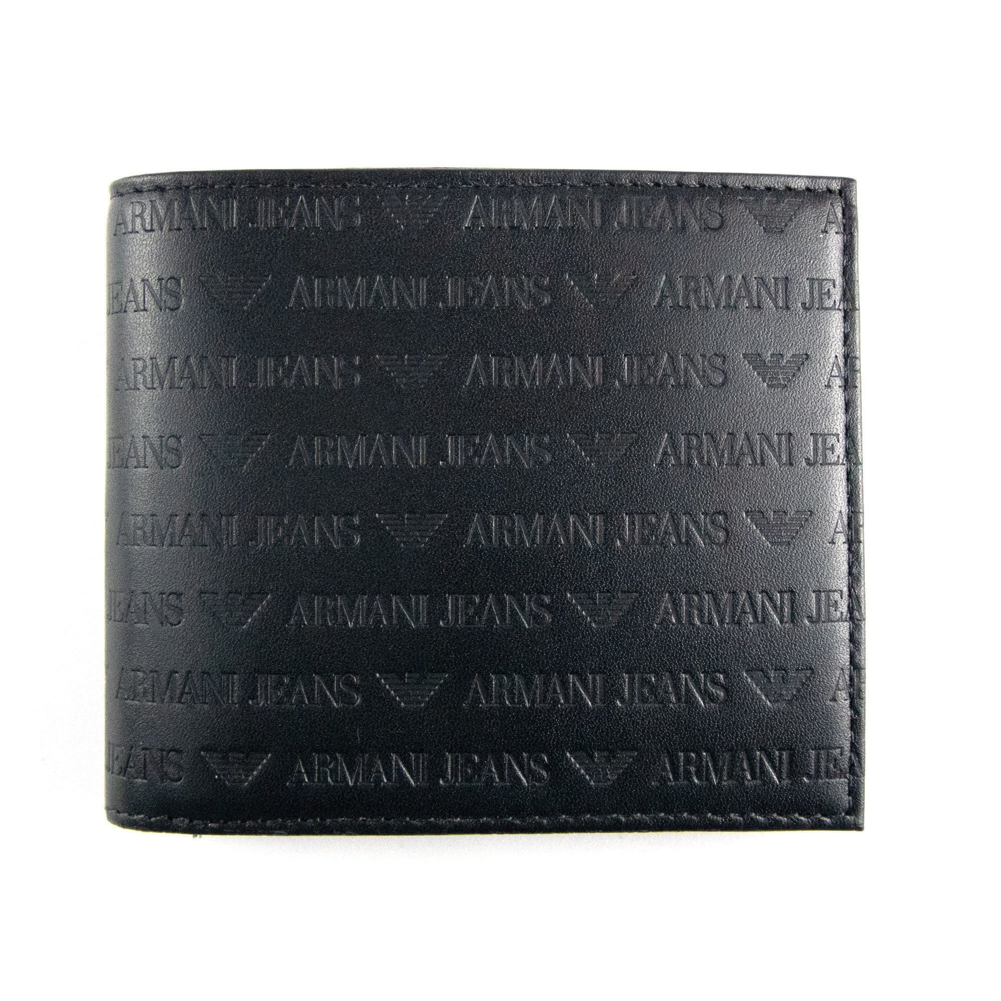 Armani Jeans Embossed Logo Wallet Black