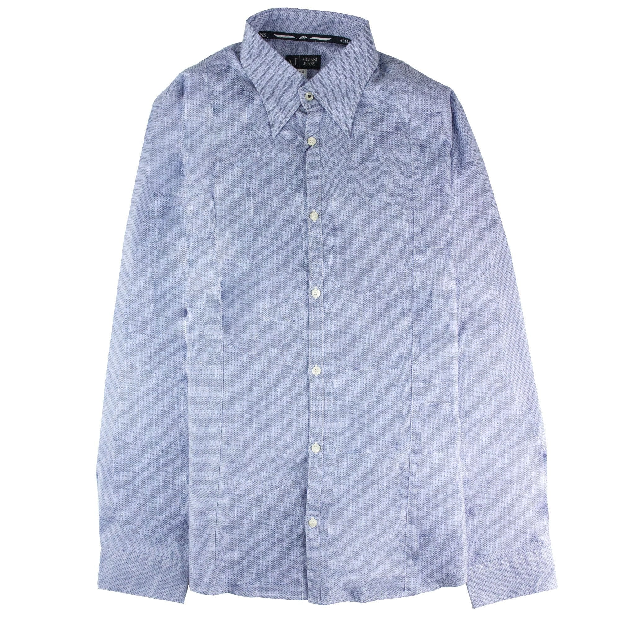 Armani Jeans Long Sleeve Classic Shirt Sky Blue