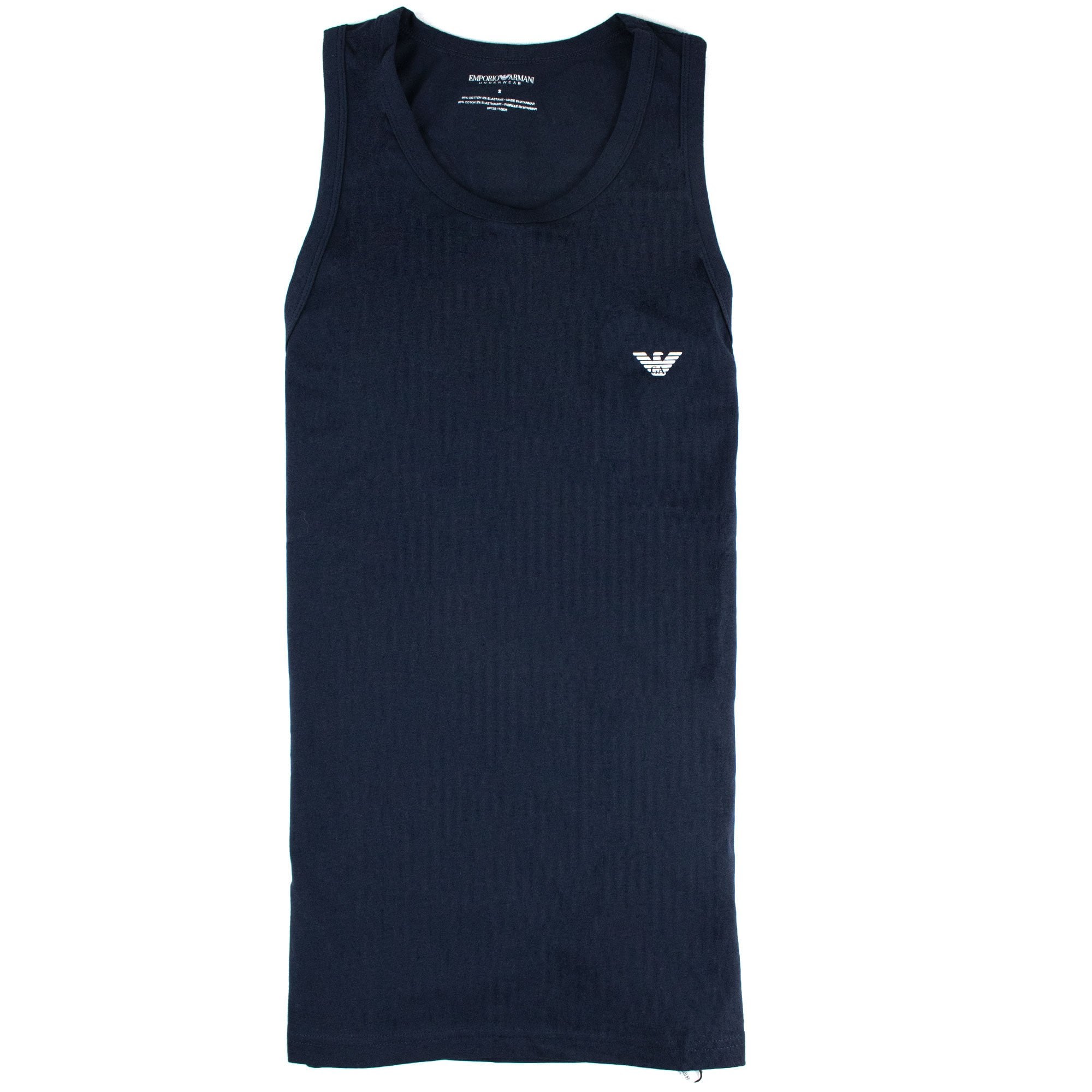 Emporio Armani Ga Back Eagle Logo Tank Top Navy