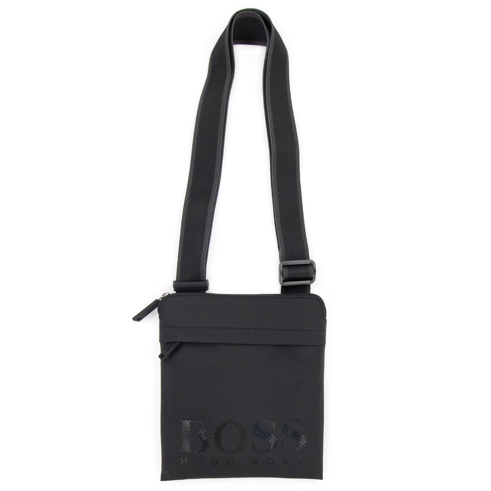 Hugo Boss Tonal Logo Structured Envelope Bag Black 001