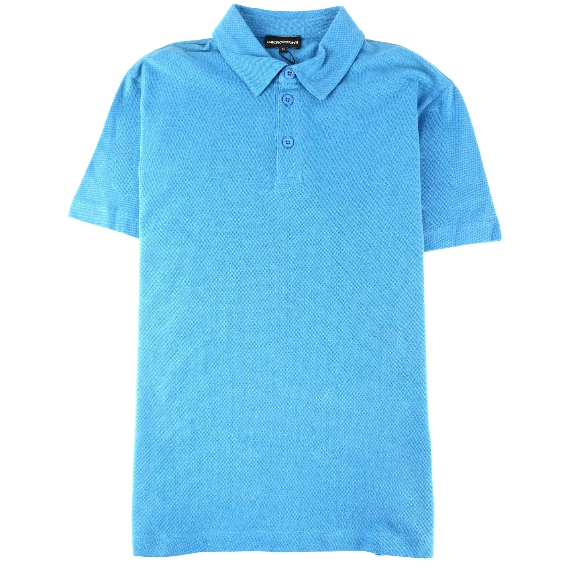 Emporio Armani Stripe Back Logo S/s Polo Turquoise