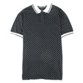 Armani Jeans All Over Print Logo S/s Polo Black