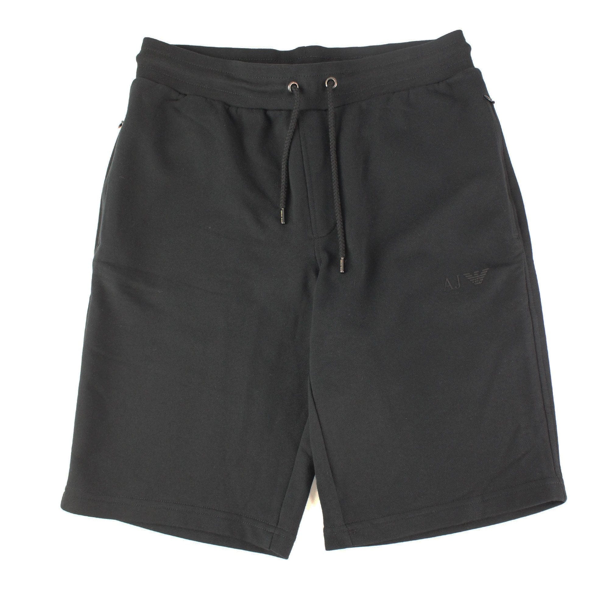 Armani Jeans Aj Rubber Logo Cotton Shorts Blue