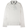 Armani Jeans Embroidered Logo Extra Slim L/s Polo Off White