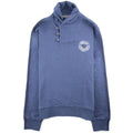Armani Jeans 3 Buttons Rubber Logo Sweatshirt Navy Blue