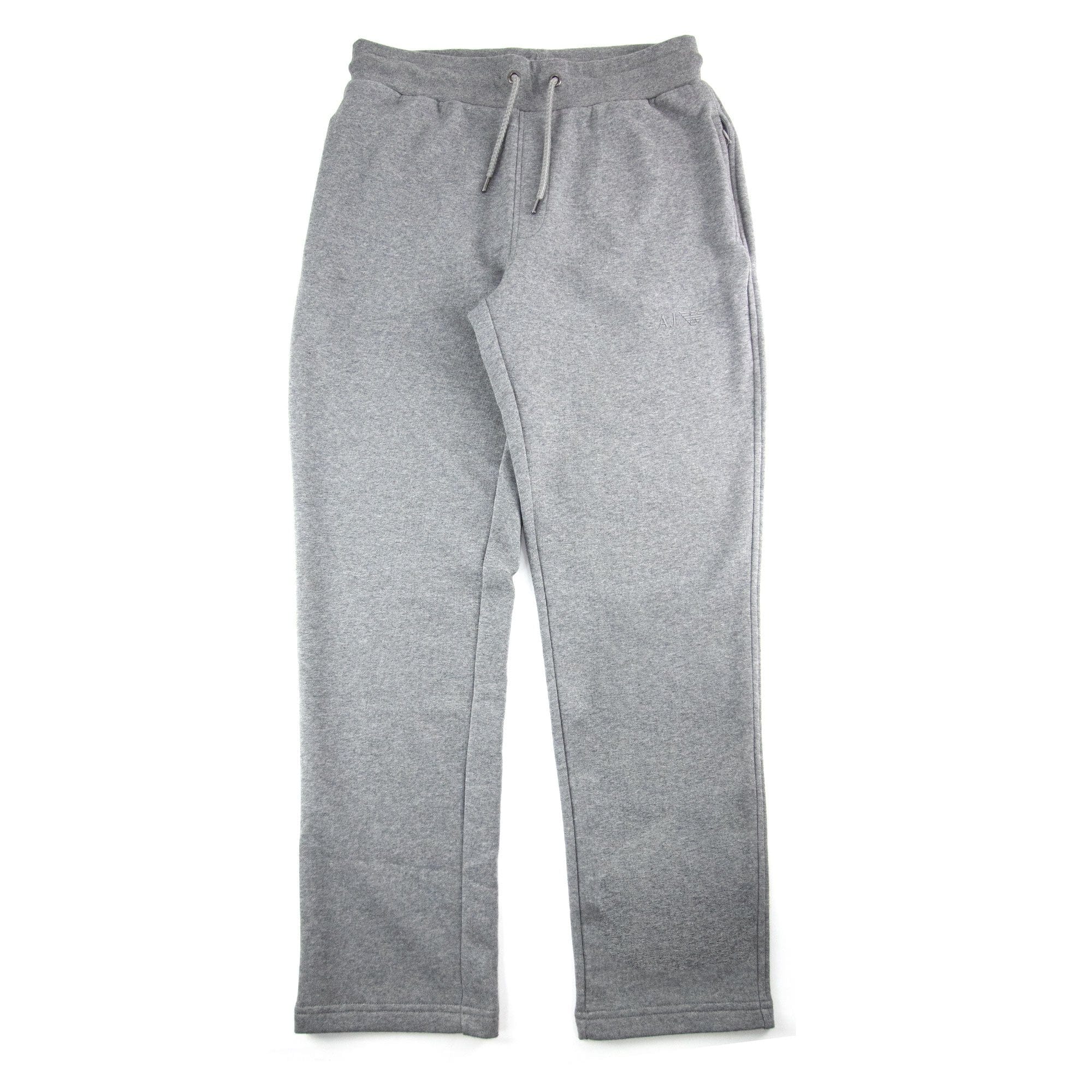 Armani Jeans Aj Eagle Logo Straight Cuff Bottoms Melange Grigio