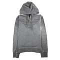 Emporio Armani Eagle Printed Logo Hoodied Sweatshirt Argento