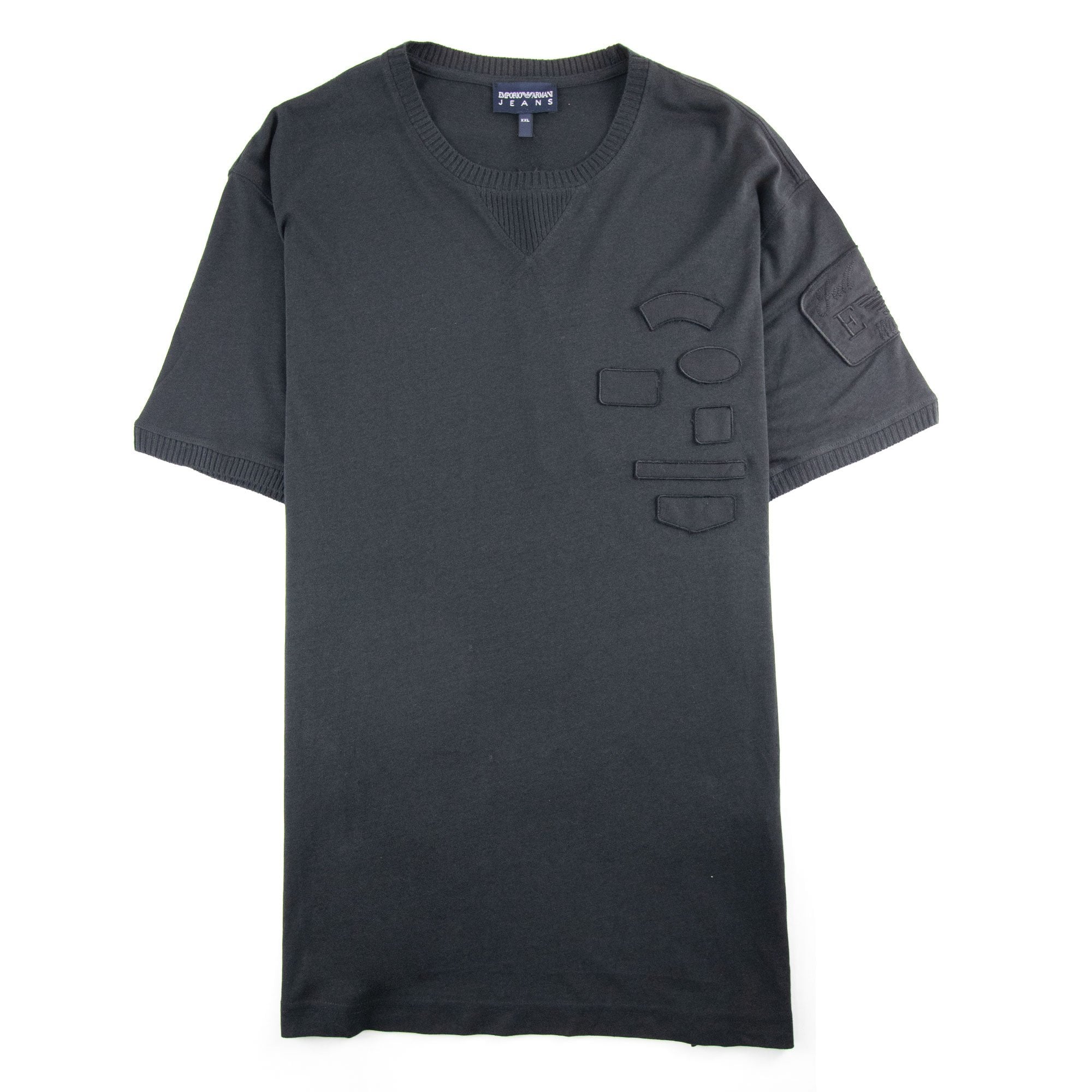 Emporio Armani Rib Crewneck S/s T Shirt Black