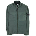 CP Company Taylon L Zip Up Nylon Overshirt Green 668