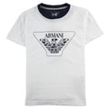 Armani Junior Big Eaagle Logo T Shirt Bianco