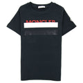 Moncler Junior Rubber Logo Maglia T Shirt Black