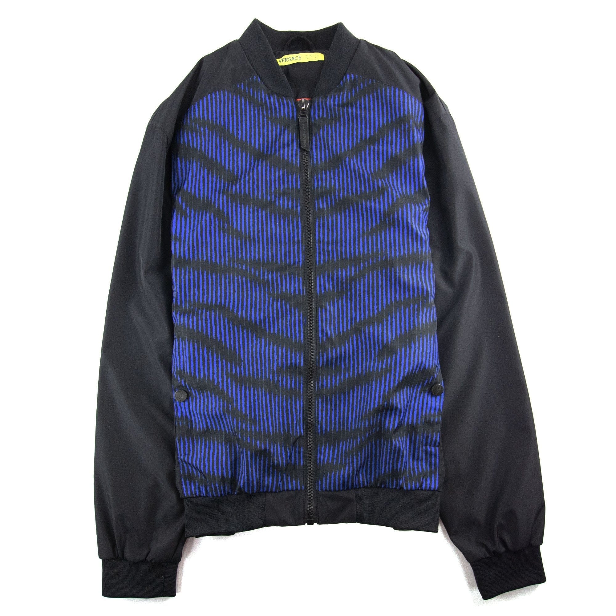 Versace Jeans Back Logo Bomber Jacket Black/blue