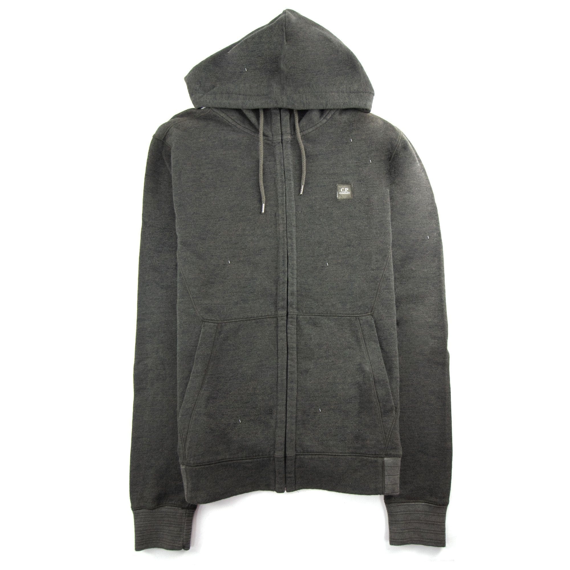 CP Company Chest Badge Felpa Hoody Dark Grey
