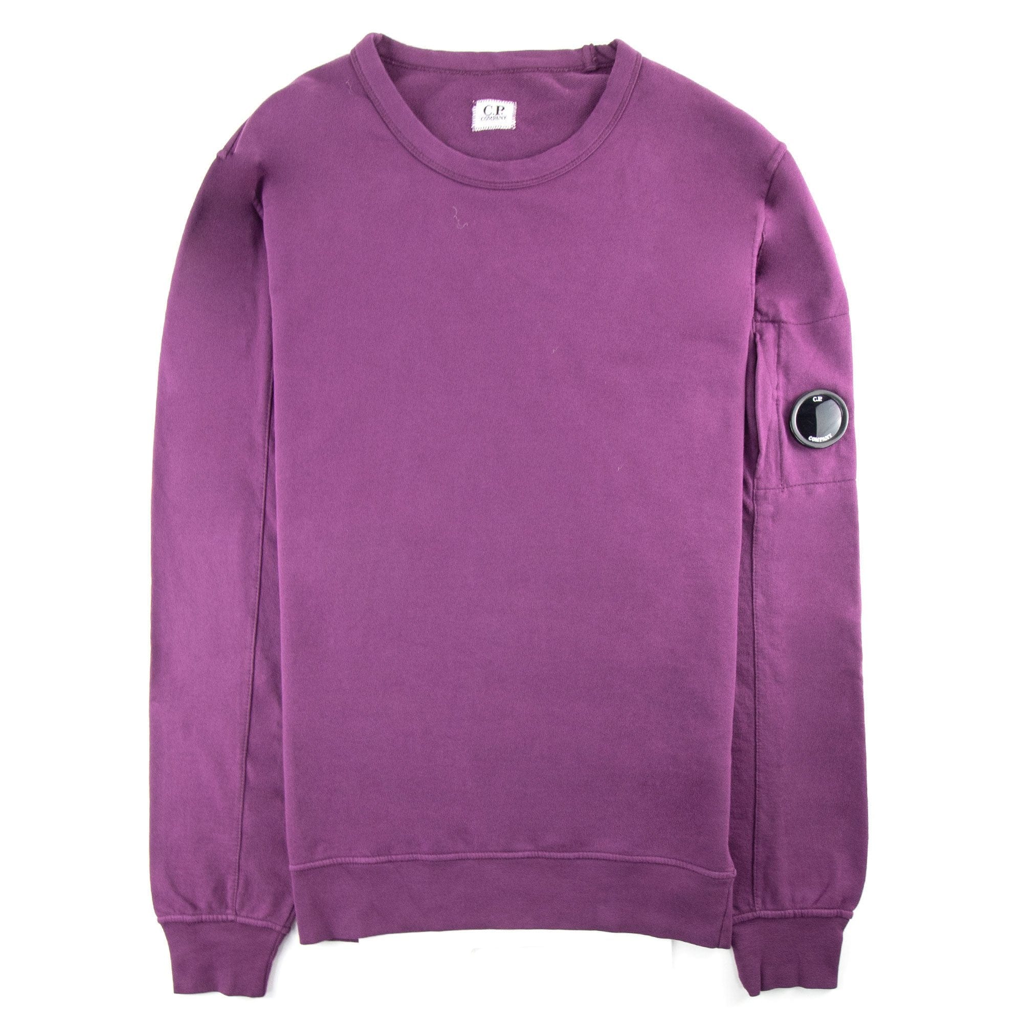 Cp Company Light Fleece Lens Crew Sweatshirt Purple