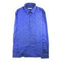 Versace Collection All Over Logo Print L/s Shirt Navy Blue