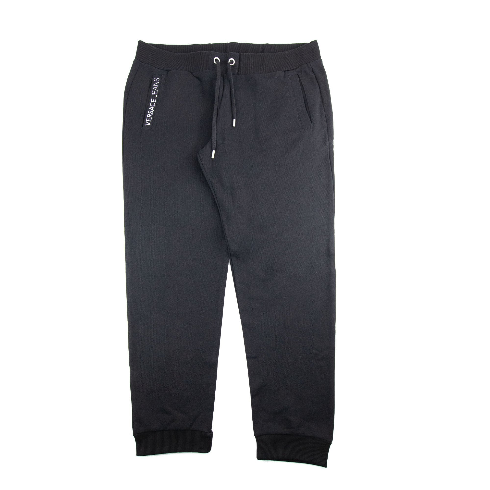 Versace Jeans Embroidered Back Logo Jogging Pants Black