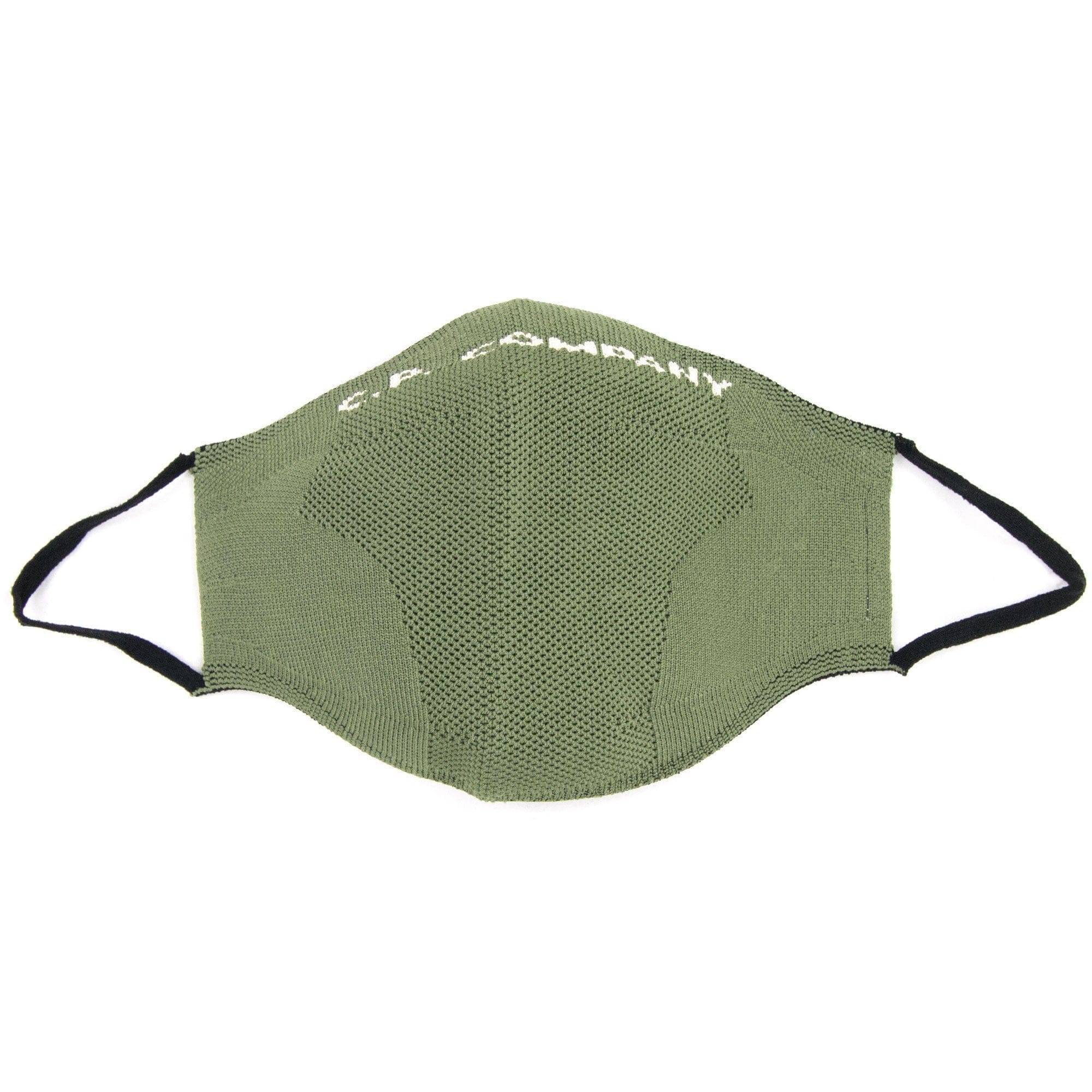 Cp Company Knit Yarn Logo Print Face Mask Green V02