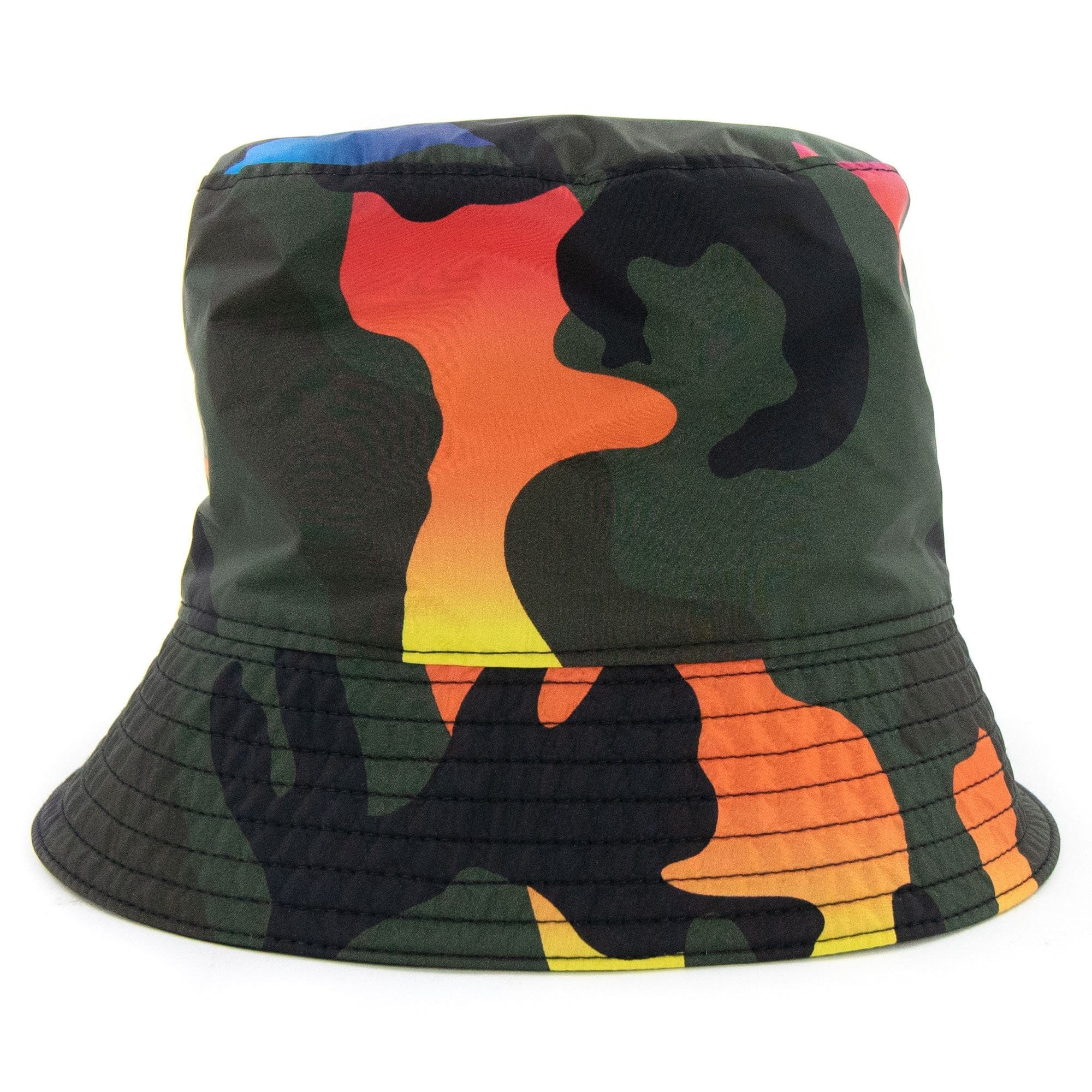 Valentino Camouflage Print Shell Bucket Hat Camo