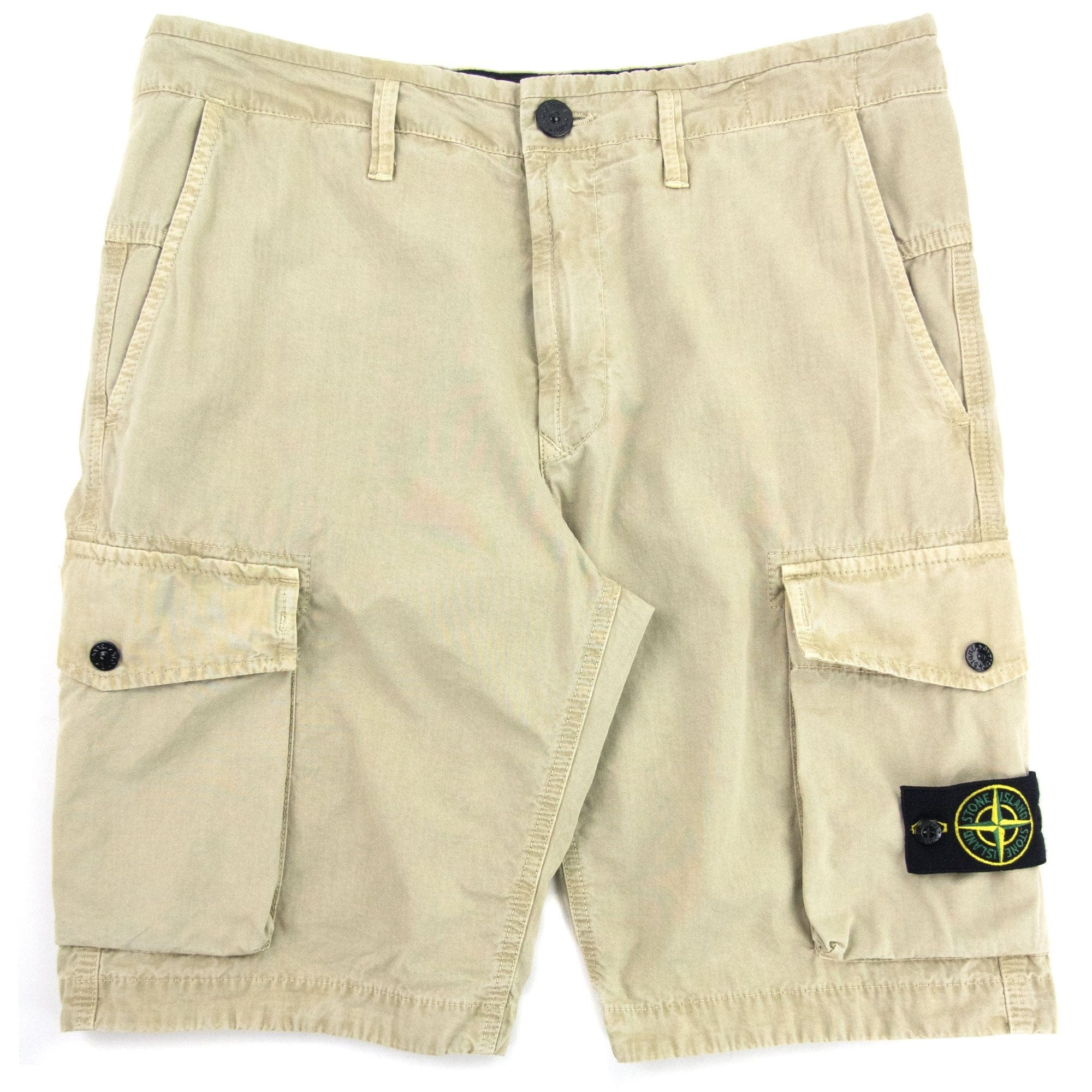 Stone Island Utility Pocket Cargo Bermuda Shorts Beige V0195
