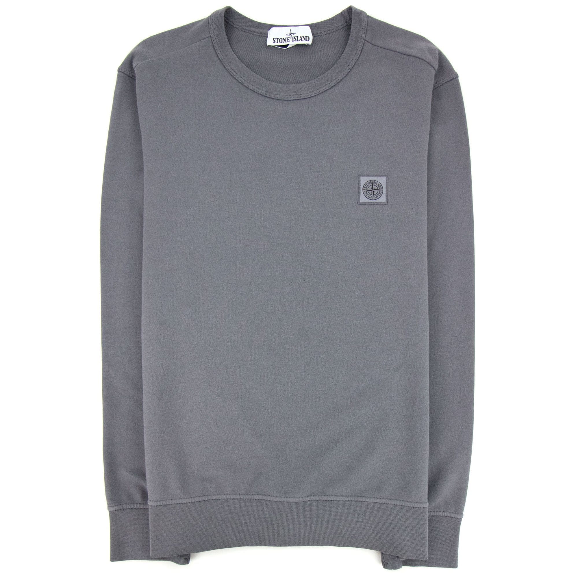 Stone Island Logo Patch Sweatshirt Charcoal V0063