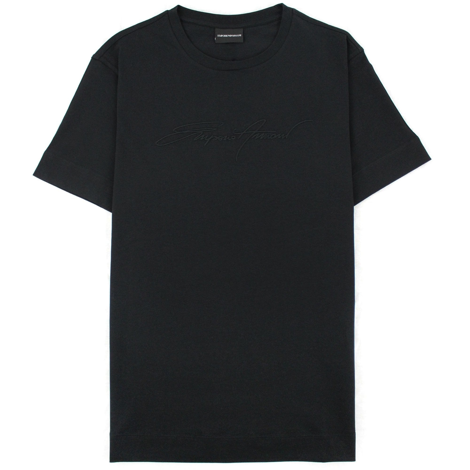 Emporio Armani Signature Logo T Shirt Black/black
