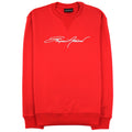 Emporio Armani Embroidered Signature Logo Sweatshirt Rosso Red