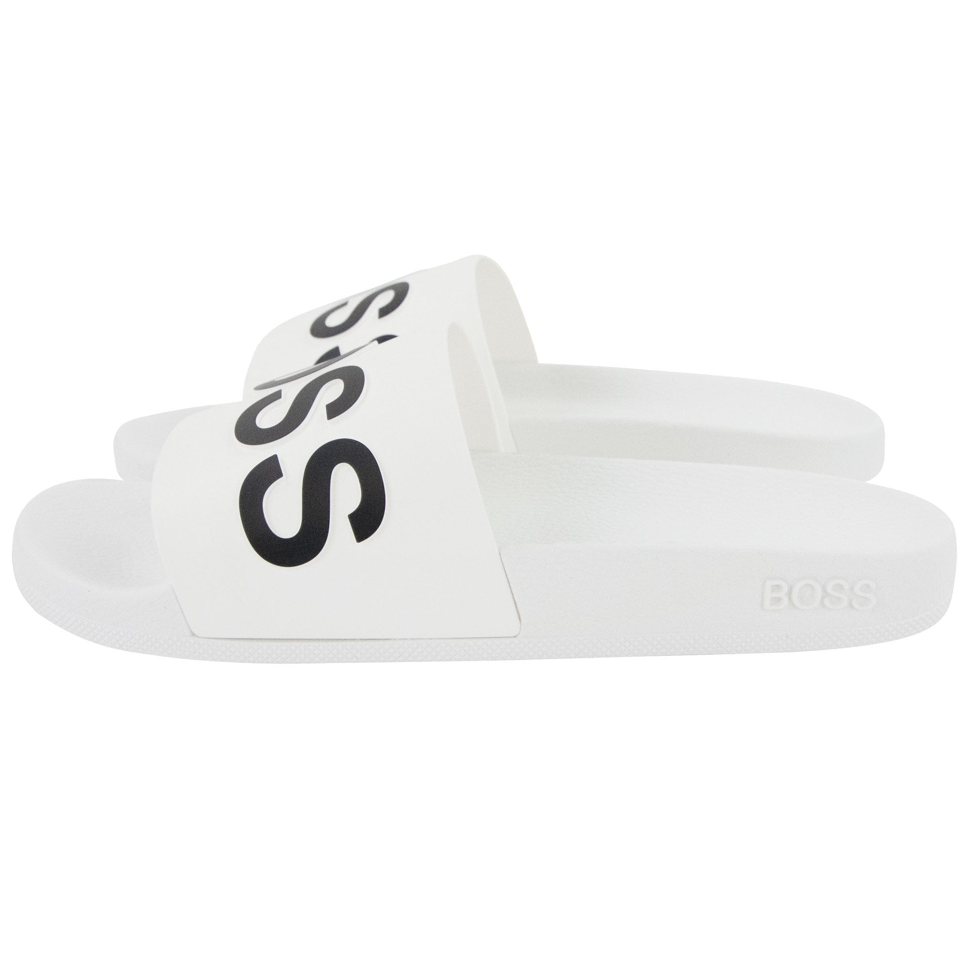 Hugo Boss Bay Logo Sliders White 100