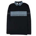 Hugo Boss Plisy 1 Block Logo Long Sleeve Polo Black 001