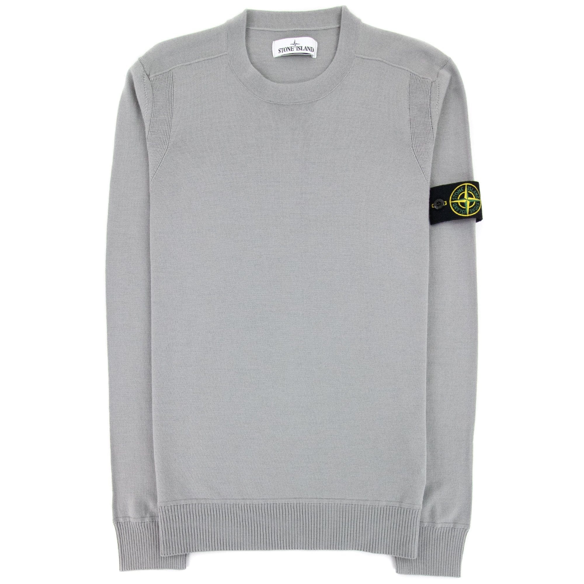Stone Island 526c4 Light Pure Wool Knitwear Grey V0061