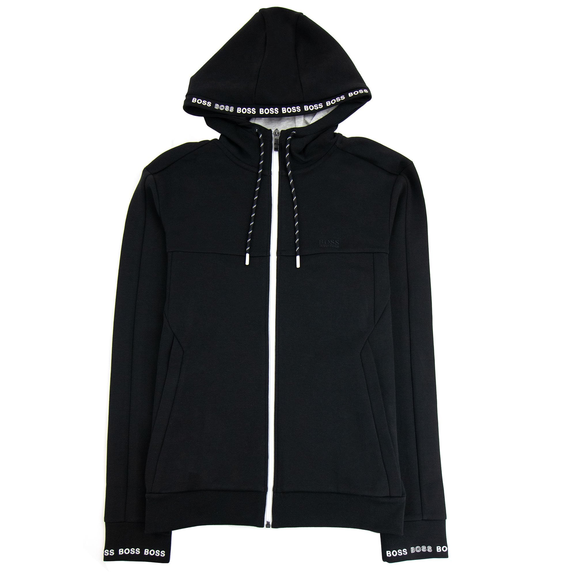 Hugo Boss Saggy 1 Zip Up Sweatshirt Black 001