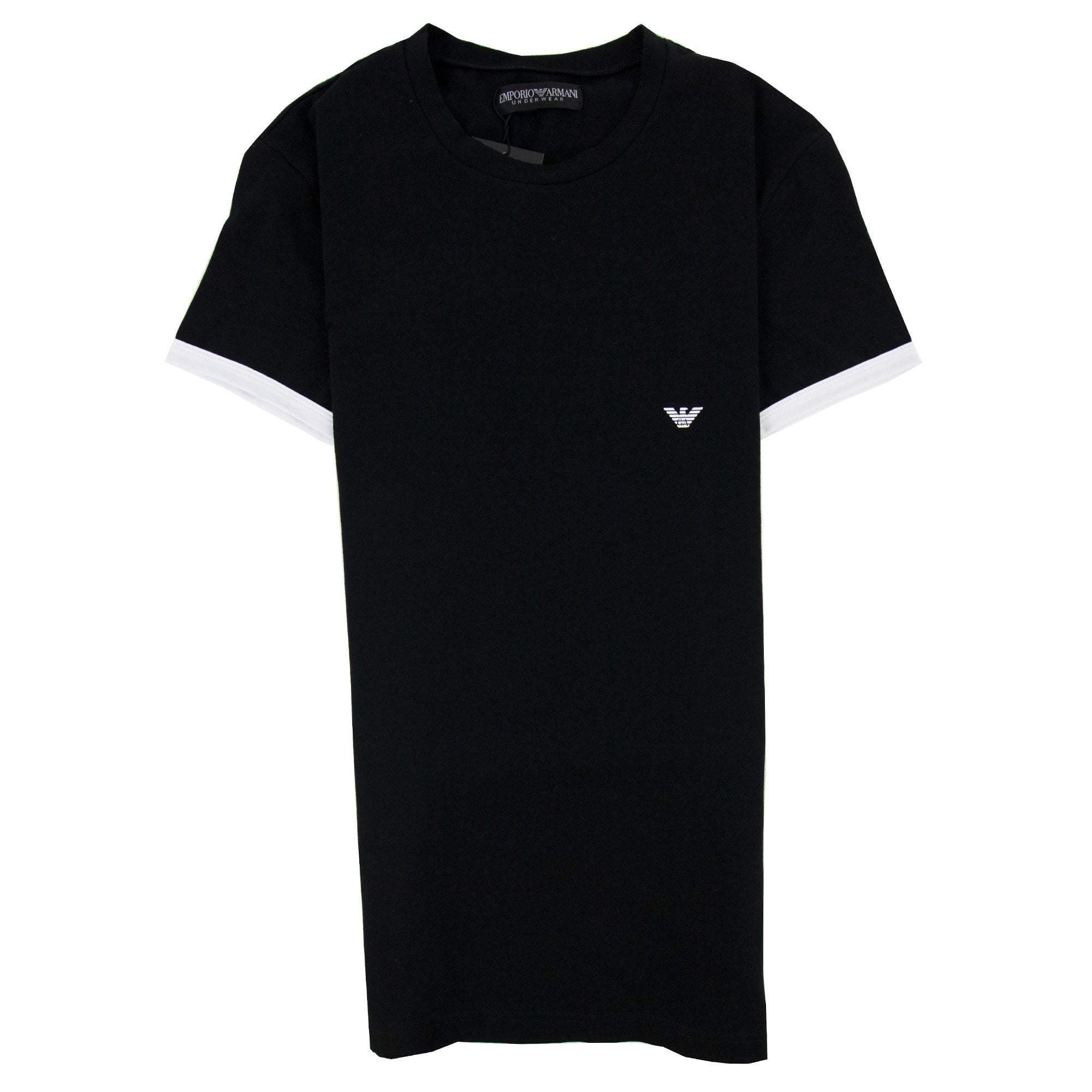 Emporio Armani Logo Side Stripe T Shirt Black