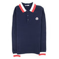 Moncler Junior Long Sleve Polo Shirt Navy 742