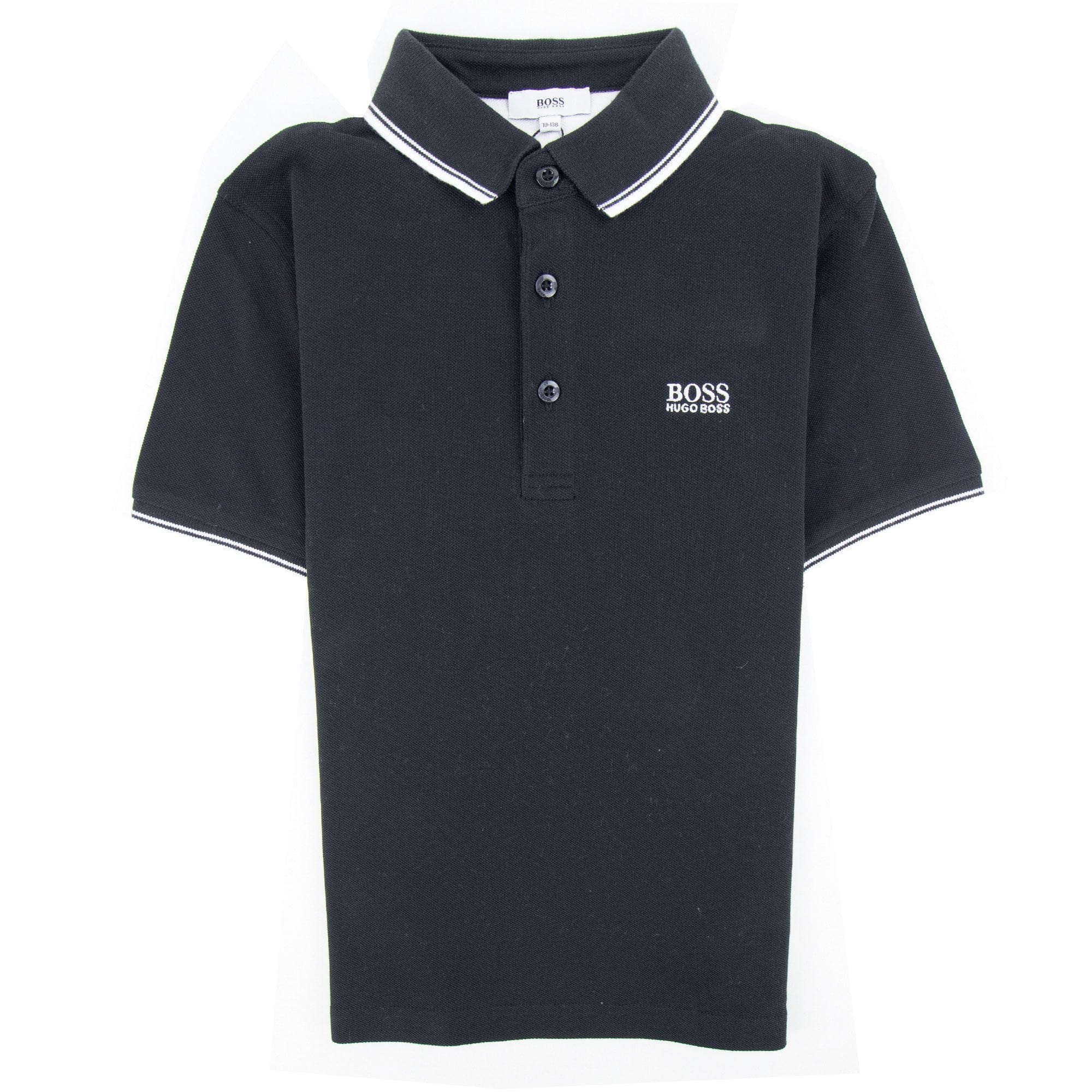 Hugo Boss Kids Twin Tipped Short Sleeve Polo Black