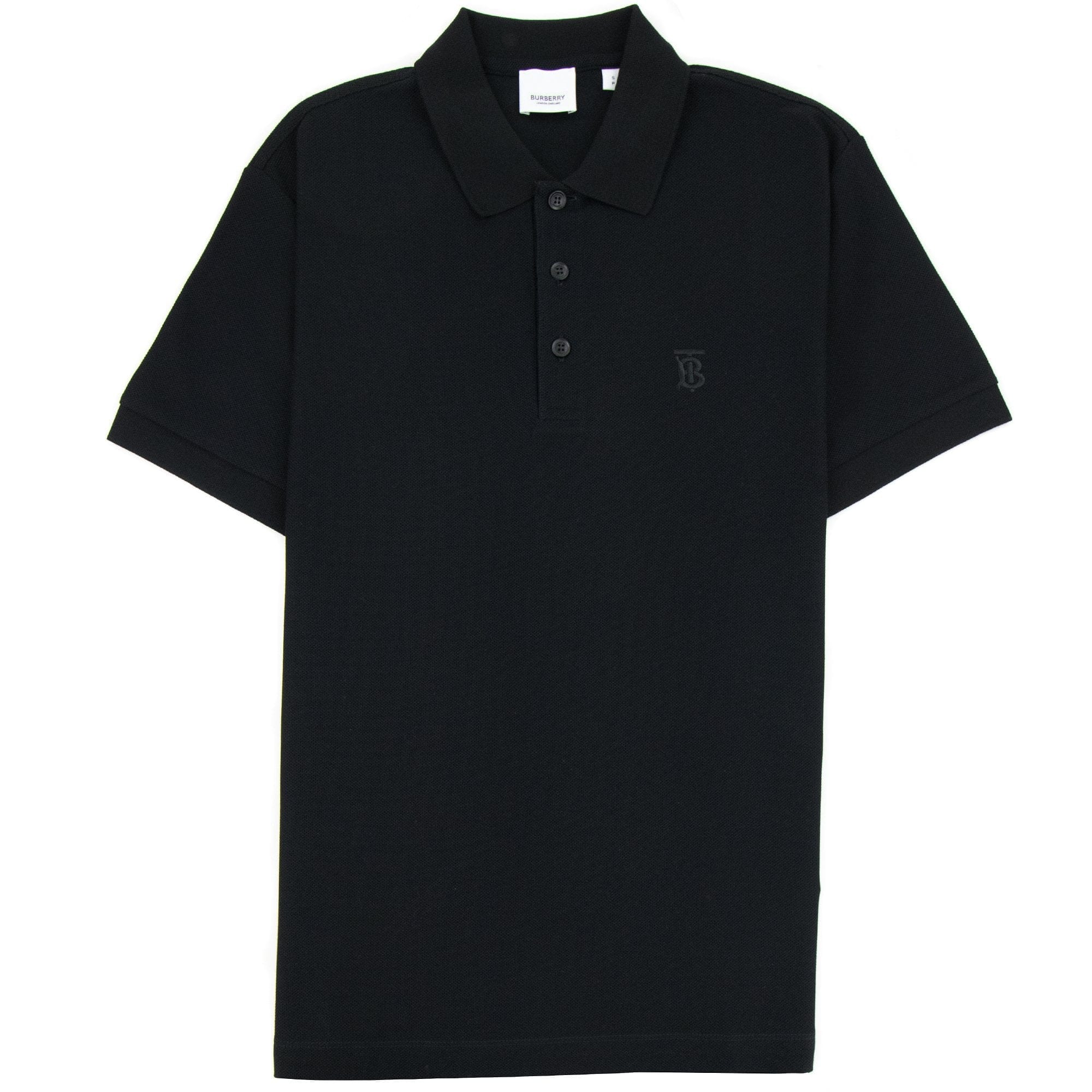 Burberry Monogram Motif Cotton Piqu? Polo Black