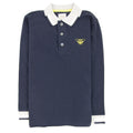 Armani Junior Logo Long Sleeve Polo Navy