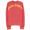 Palm Angels Wash Curved Logo Sweat Red