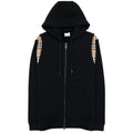 Burberry Vintage Check Panel Cotton Hooded Top Black