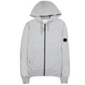 CP Company Diagonal Raised Fleece Full Zip Goggle Hoody Grey M93