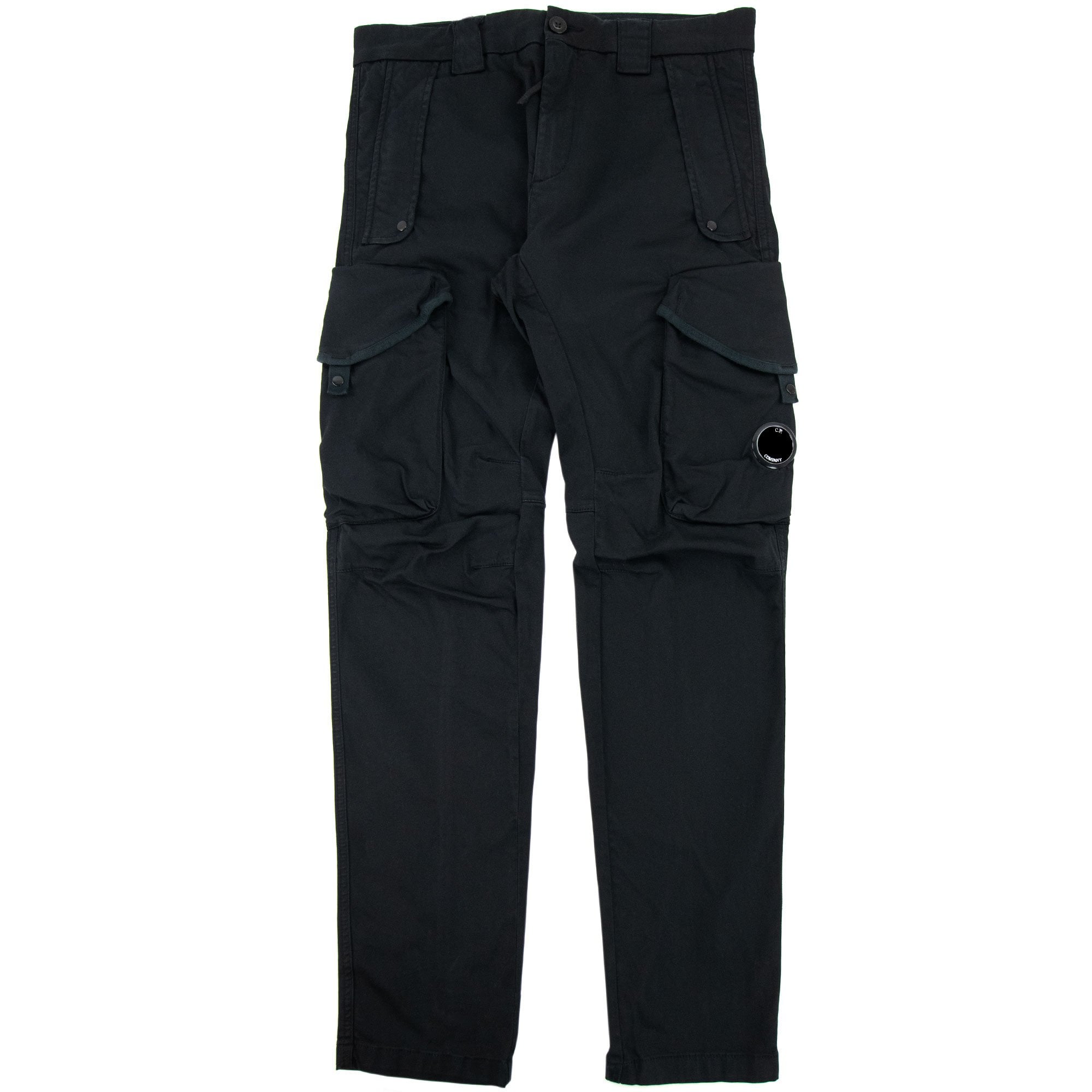 CP Company Stretch Garment-dyed Utility Cargo Pants Black 999