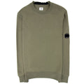 CP Company Diagonal Raised Fleece Lens Crew Sweatshirt Stone Gray 665