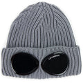Cp Company Extra Fine Merino Wool Goggle Beanie Dark Grey 917
