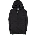 Cp Company Chrome-r Mixed Garment Dyed Goggle Overshirt Black 999