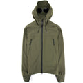 CP Company Soft Shell-r Medium Goggle Jacket Olive Green 683