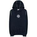 Stone Island Logo Hooded Sweatshirt Navy V0020
