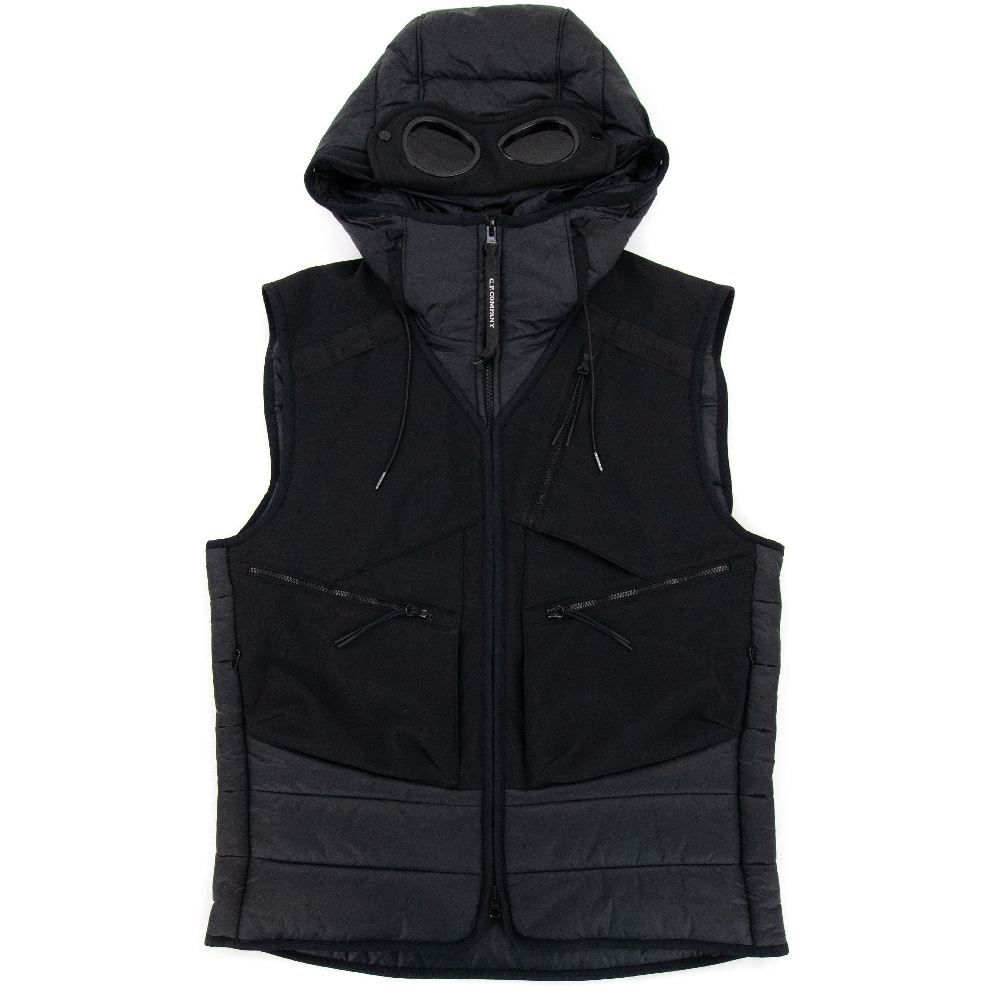 Cp Company Shell Mixed Goggle Gilet Black 999