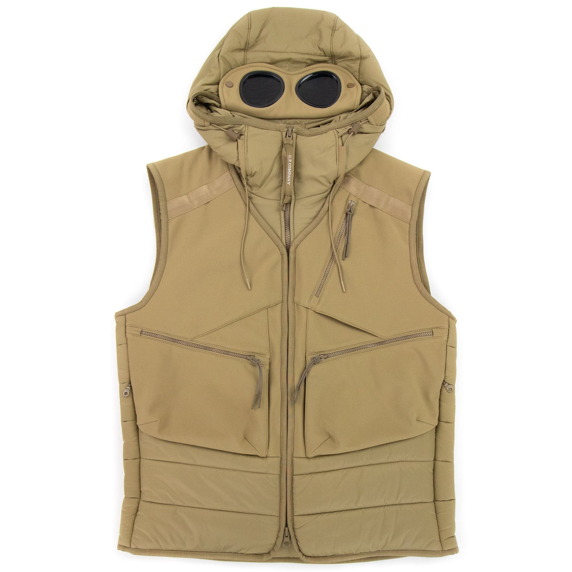 CP Company Shell Mixed Goggle Gilet Mustard 326
