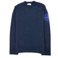 Stone Island Embroidered Logo Knitted Sweatshirt Navy V0020