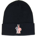Moncler Pure Wool Beanie Black 999