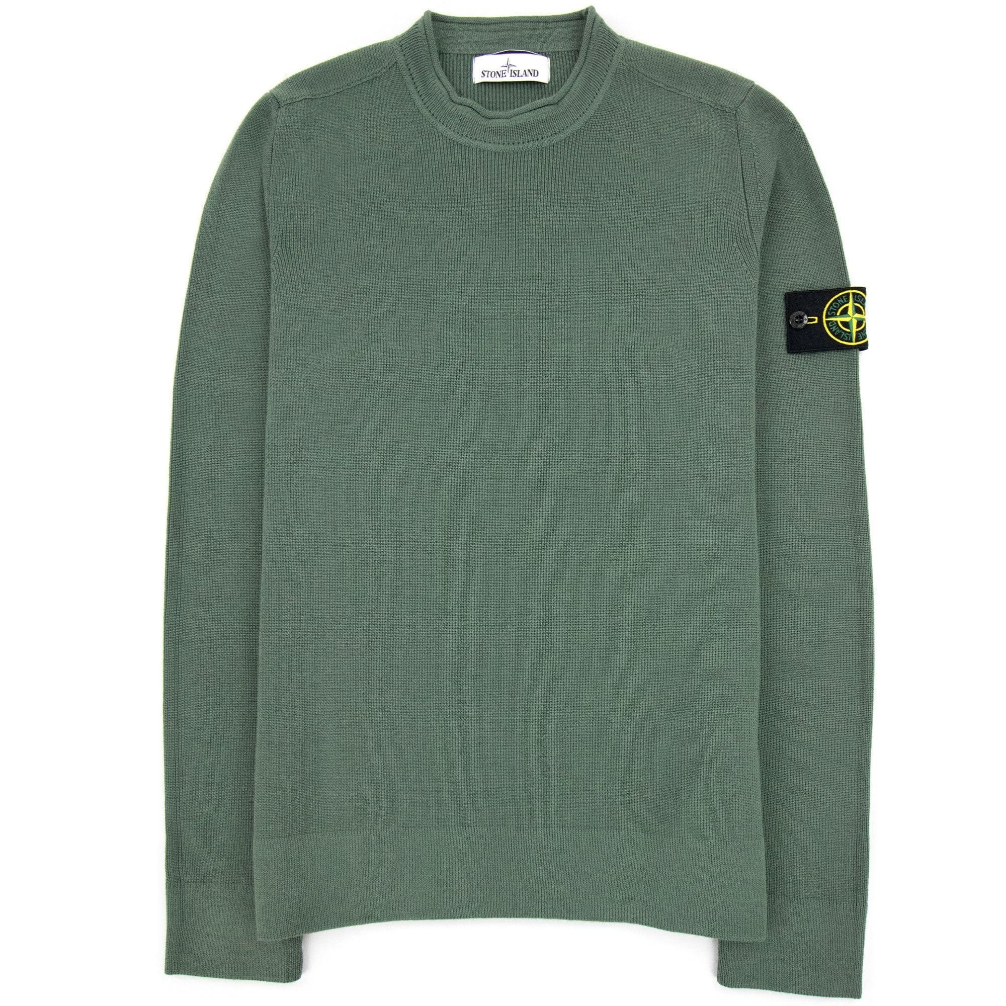 Stone Island 560c2 Classic Wool Knit Green V0055